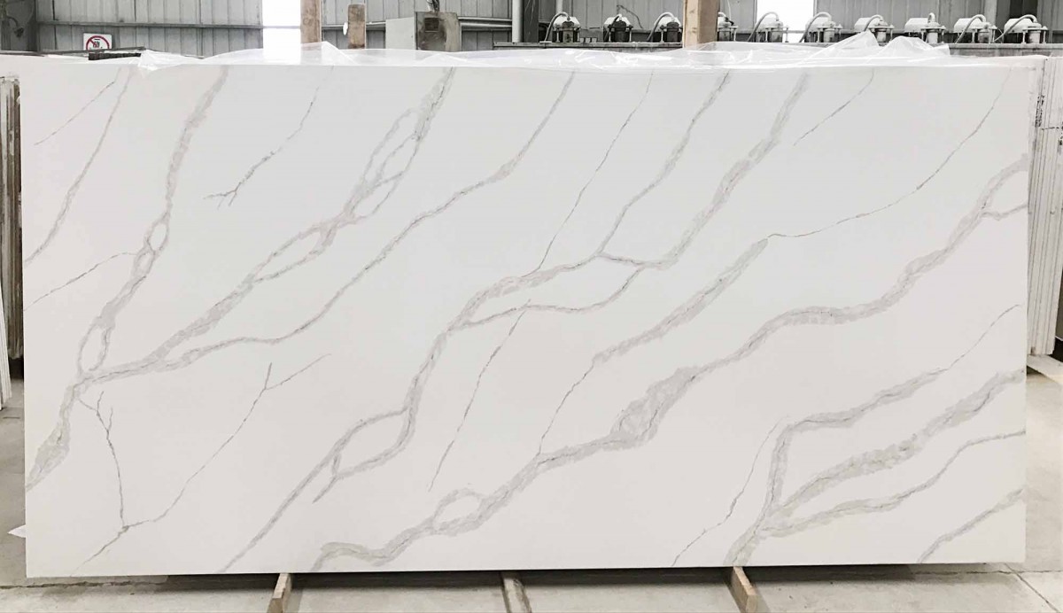 Calacatta White Verona YMR118 Quartz Countertops Yomi Stone Company