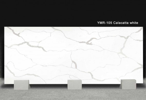 Calacatta Alaska White YMR Quartz Countertops Yomi Stone