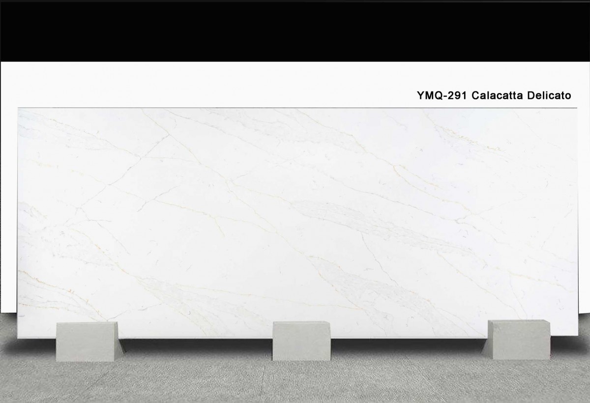 Calacatta Delicato (YMQ-291) - quartz countertops - Yomi Stone